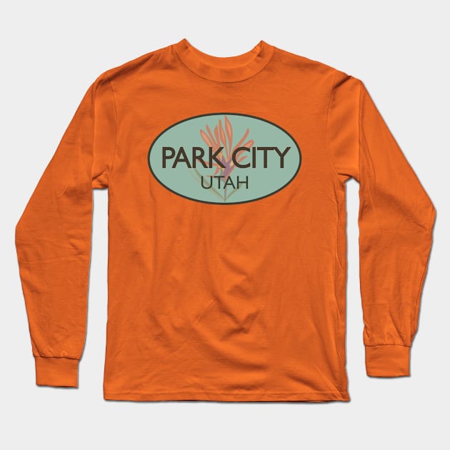 Park City Oval Desert Paintbrush Long Sleeve T-Shirt by MountainFlower